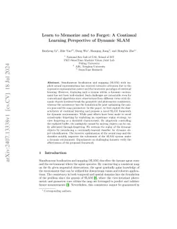 Learn to Memorize and to Forget: A Continual Learning Perspective of
  Dynamic SLAM