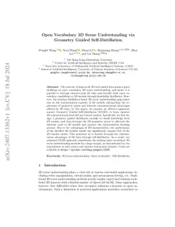 Open Vocabulary 3D Scene Understanding via Geometry Guided
  Self-Distillation