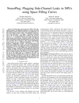 NeuroPlug: Plugging Side-Channel Leaks in NPUs using Space Filling
  Curves