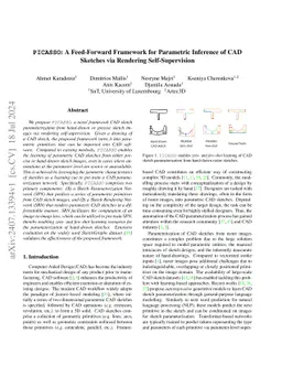 PICASSO: A Feed-Forward Framework for Parametric Inference of CAD
  Sketches via Rendering Self-Supervision