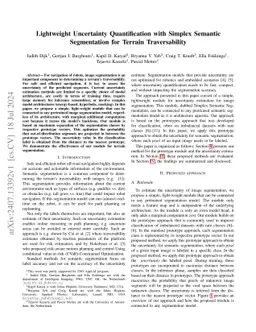 Lightweight Uncertainty Quantification with Simplex Semantic
  Segmentation for Terrain Traversability