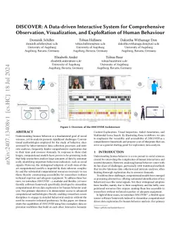 DISCOVER: A Data-driven Interactive System for Comprehensive
  Observation, Visualization, and ExploRation of Human Behaviour