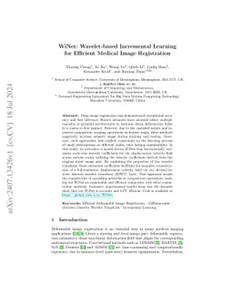 WiNet: Wavelet-based Incremental Learning for Efficient Medical Image
  Registration
