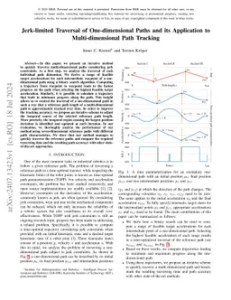 Jerk-limited Traversal of One-dimensional Paths and its Application to
  Multi-dimensional Path Tracking