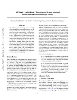 All Roads Lead to Rome? Exploring Representational Similarities Between
  Latent Spaces of Generative Image Models