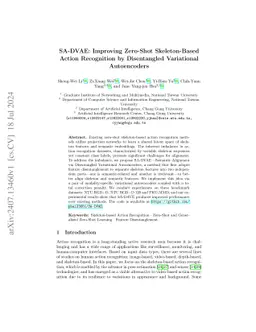 SA-DVAE: Improving Zero-Shot Skeleton-Based Action Recognition by
  Disentangled Variational Autoencoders