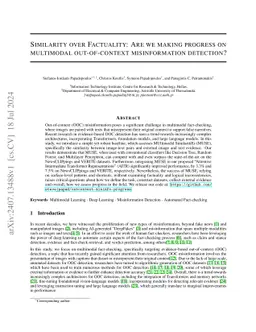 Similarity over Factuality: Are we making progress on multimodal
  out-of-context misinformation detection?
