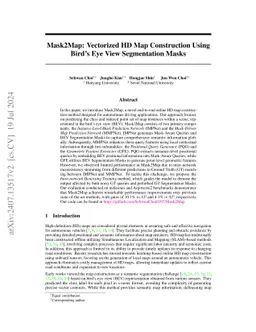 Mask2Map: Vectorized HD Map Construction Using Bird's Eye View
  Segmentation Masks
