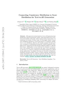 Connecting Consistency Distillation to Score Distillation for Text-to-3D
  Generation
