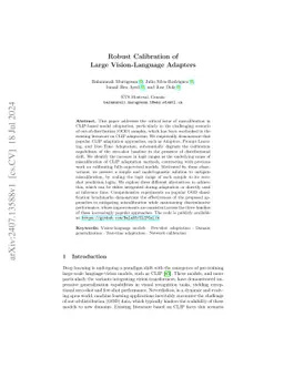 Robust Calibration of Large Vision-Language Adapters