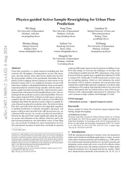 Physics-guided Active Sample Reweighting for Urban Flow Prediction