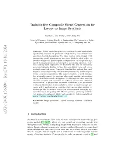 Training-free Composite Scene Generation for Layout-to-Image Synthesis