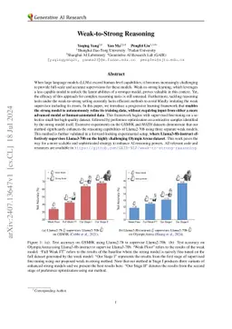 Weak-to-Strong Reasoning