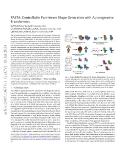 PASTA: Controllable Part-Aware Shape Generation with Autoregressive
  Transformers