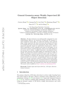 General Geometry-aware Weakly Supervised 3D Object Detection
