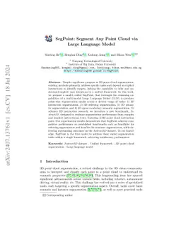 SegPoint: Segment Any Point Cloud via Large Language Model