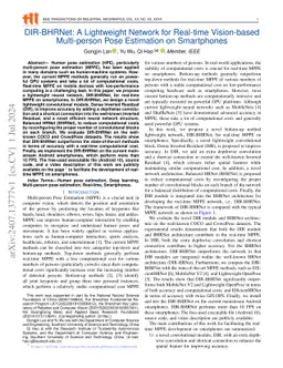 DIR-BHRNet: A Lightweight Network for Real-time Vision-based
  Multi-person Pose Estimation on Smartphones