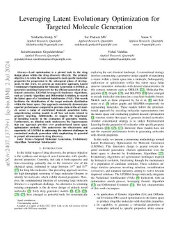 Leveraging Latent Evolutionary Optimization for Targeted Molecule
  Generation