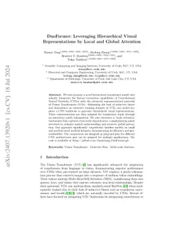 DuoFormer: Leveraging Hierarchical Visual Representations by Local and
  Global Attention