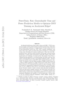 PowerTrain: Fast, Generalizable Time and Power Prediction Models to
  Optimize DNN Training on Accelerated Edges