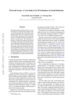 Werewolf Arena: A Case Study in LLM Evaluation via Social Deduction