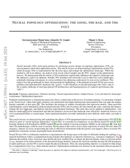 Neural topology optimization: the good, the bad, and the ugly