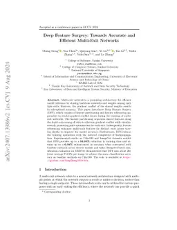 Deep Feature Surgery: Towards Accurate and Efficient Multi-Exit Networks
