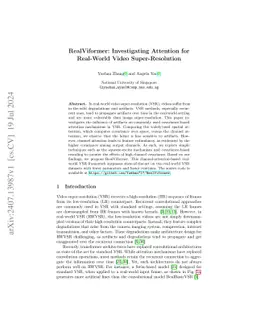 RealViformer: Investigating Attention for Real-World Video
  Super-Resolution