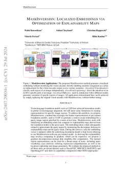 MaskInversion: Localized Embeddings via Optimization of Explainability
  Maps
