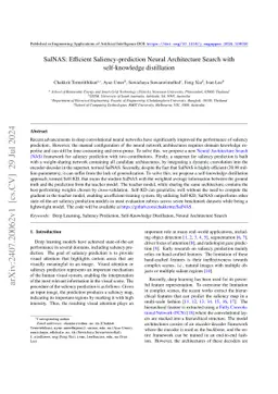 SalNAS: Efficient Saliency-prediction Neural Architecture Search with
  self-knowledge distillation