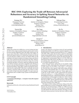 RSC-SNN: Exploring the Trade-off Between Adversarial Robustness and
  Accuracy in Spiking Neural Networks via Randomized Smoothing Coding