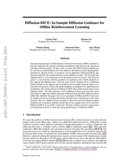 Diffusion-DICE: In-Sample Diffusion Guidance for Offline Reinforcement
  Learning