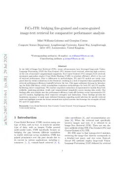 FiCo-ITR: bridging fine-grained and coarse-grained image-text retrieval for comparative performance analysis