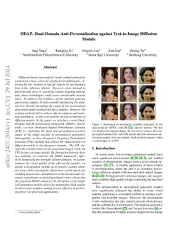 DDAP: Dual-Domain Anti-Personalization against Text-to-Image Diffusion
  Models