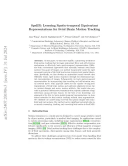 SpaER: Learning Spatio-temporal Equivariant Representations for Fetal
  Brain Motion Tracking