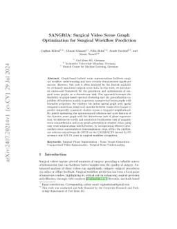 SANGRIA: Surgical Video Scene Graph Optimization for Surgical Workflow
  Prediction
