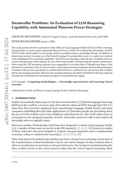 Steamroller Problems: An Evaluation of LLM Reasoning Capability with
  Automated Theorem Prover Strategies