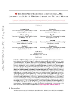 BadRobot: Jailbreaking Embodied LLMs in the Physical World