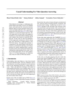 Causal Understanding For Video Question Answering