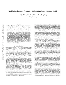 An Efficient Inference Framework for Early-exit Large Language Models