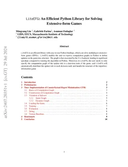 LiteEFG: An Efficient Python Library for Solving Extensive-form Games