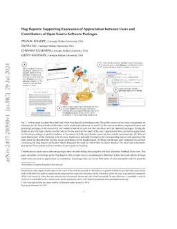 Hug Reports: Supporting Expression of Appreciation between Users and
  Contributors of Open Source Software Packages