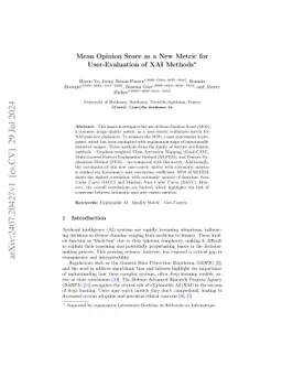 Mean Opinion Score as a New Metric for User-Evaluation of XAI Methods