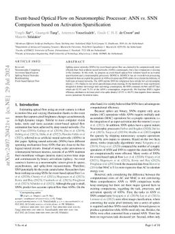 Event-based Optical Flow on Neuromorphic Processor: ANN vs. SNN
  Comparison based on Activation Sparsification