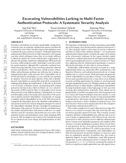 Excavating Vulnerabilities Lurking in Multi-Factor Authentication
  Protocols: A Systematic Security Analysis
