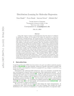 Distribution Learning for Molecular Regression