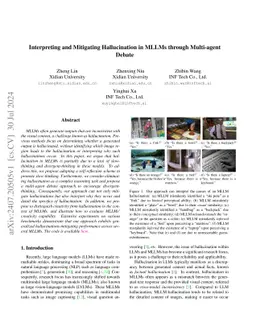 Interpreting and Mitigating Hallucination in MLLMs through Multi-agent
  Debate