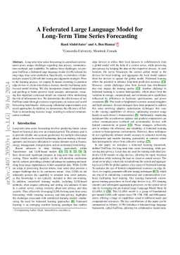 A federated large language model for long-term time series forecasting