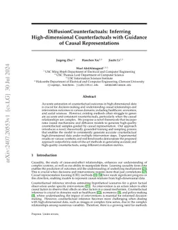 DiffusionCounterfactuals: Inferring High-dimensional Counterfactuals
  with Guidance of Causal Representations
