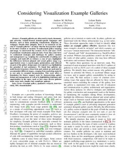 Considering Visualization Example Galleries